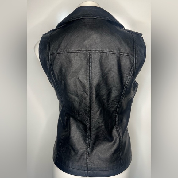 MAX STUDIO Zipper V-Neck Vest POLYURETHANE Jacket Size Small NWT - Picture 10 of 16